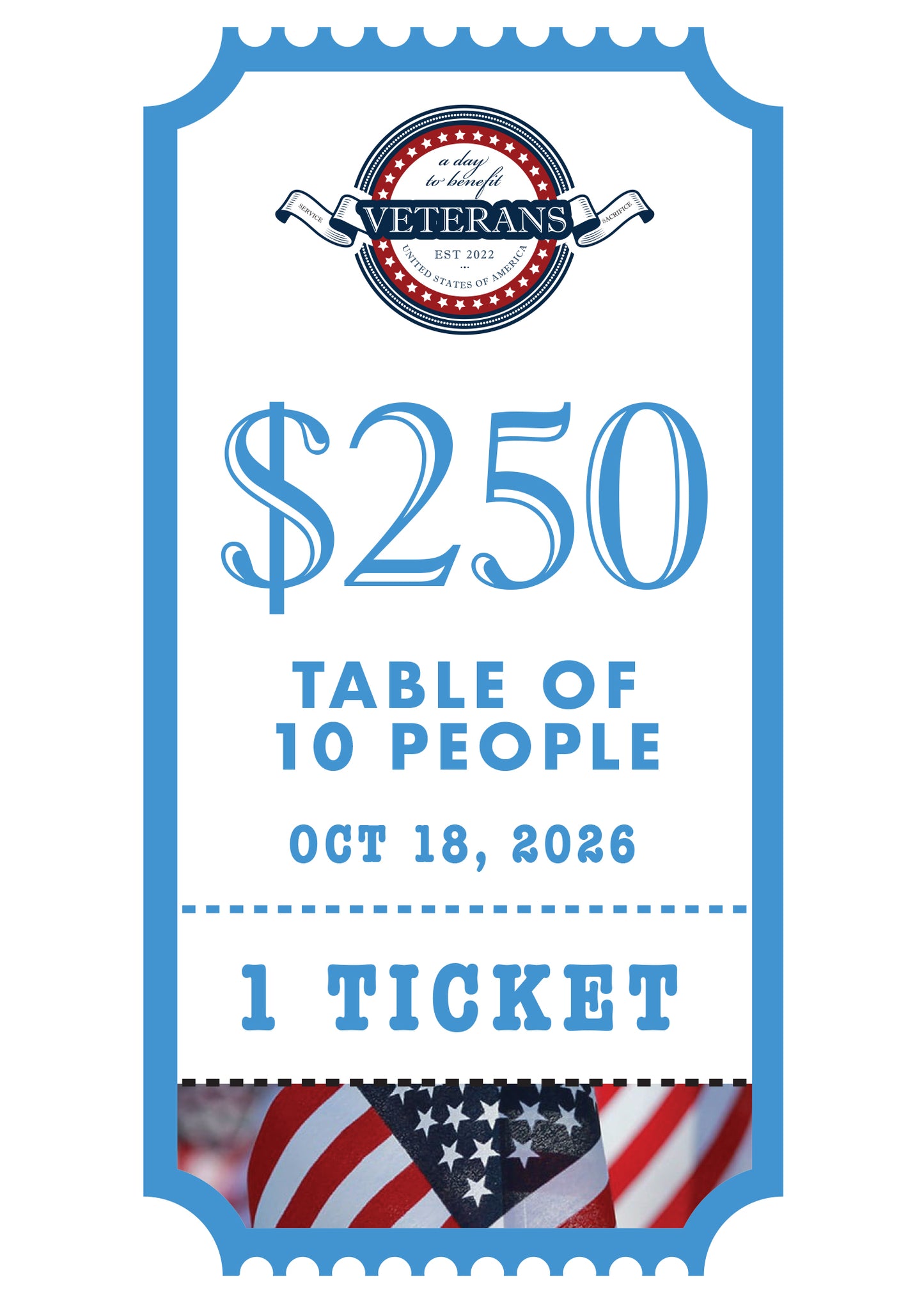 Table of 10 Ticket